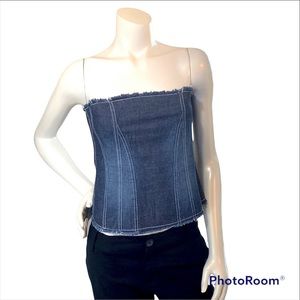 NWT!  Mermaid Sister Denim Strapless Top